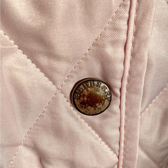 BURBERRY Pink quilted jacket size M (made in England) - Picture 7 of 7